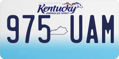 KY license plate 975UAM