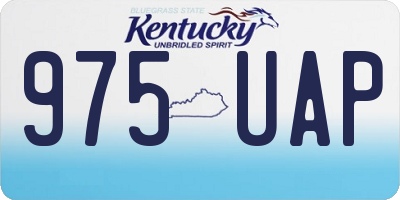 KY license plate 975UAP