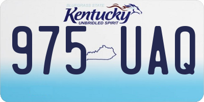 KY license plate 975UAQ
