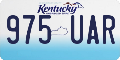 KY license plate 975UAR