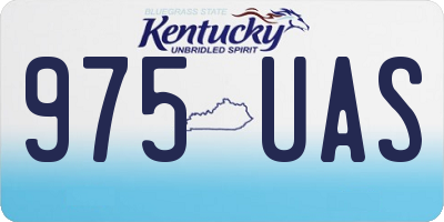 KY license plate 975UAS
