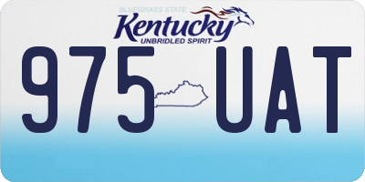 KY license plate 975UAT