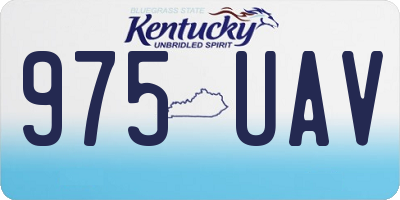 KY license plate 975UAV