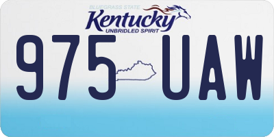 KY license plate 975UAW
