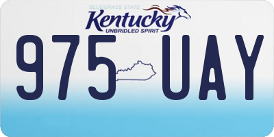 KY license plate 975UAY