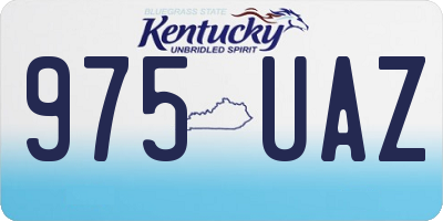 KY license plate 975UAZ