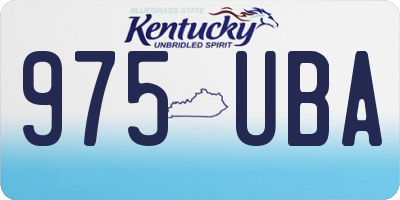 KY license plate 975UBA