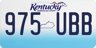 KY license plate 975UBB