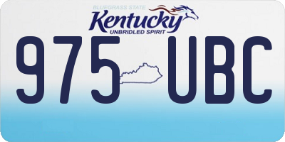 KY license plate 975UBC