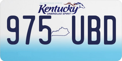 KY license plate 975UBD