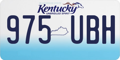 KY license plate 975UBH