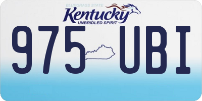 KY license plate 975UBI