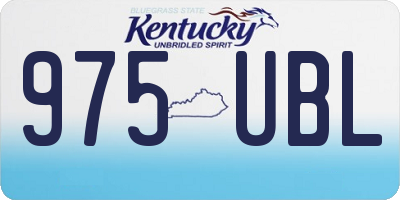 KY license plate 975UBL