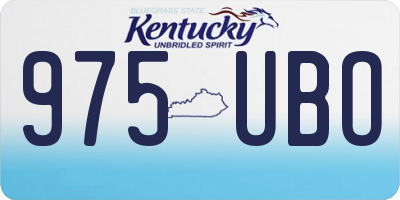 KY license plate 975UBO