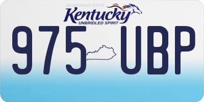 KY license plate 975UBP