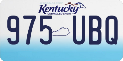 KY license plate 975UBQ
