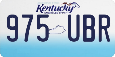 KY license plate 975UBR