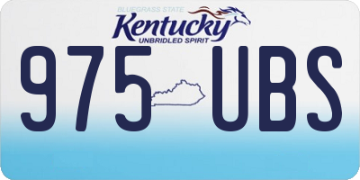 KY license plate 975UBS