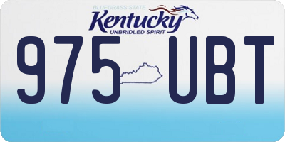 KY license plate 975UBT