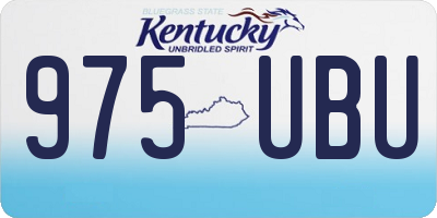KY license plate 975UBU