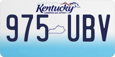KY license plate 975UBV