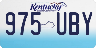 KY license plate 975UBY