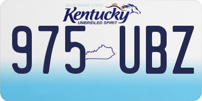 KY license plate 975UBZ