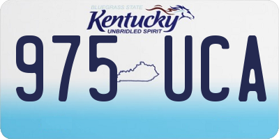 KY license plate 975UCA