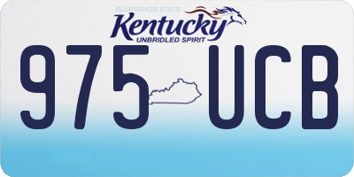KY license plate 975UCB
