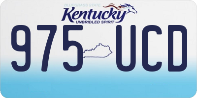 KY license plate 975UCD
