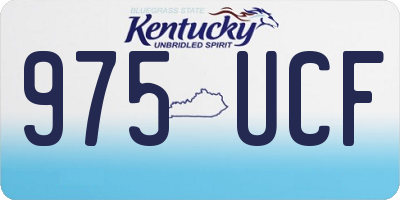 KY license plate 975UCF