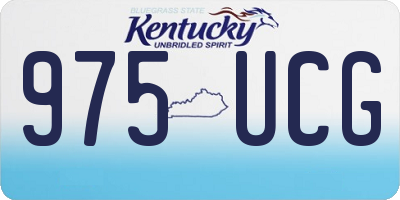 KY license plate 975UCG