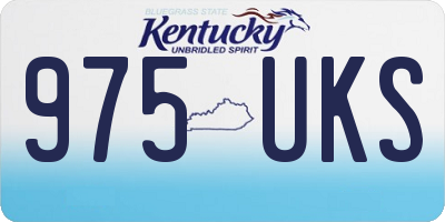 KY license plate 975UKS