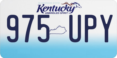 KY license plate 975UPY