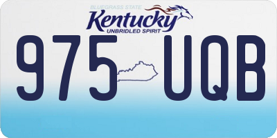KY license plate 975UQB