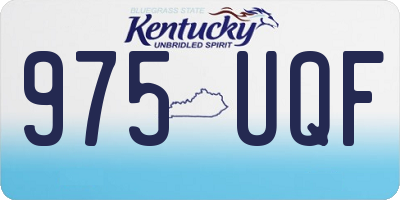 KY license plate 975UQF