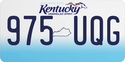 KY license plate 975UQG