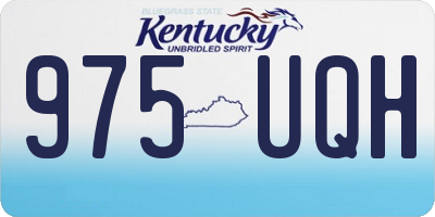 KY license plate 975UQH