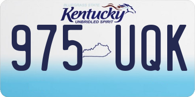 KY license plate 975UQK