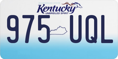 KY license plate 975UQL