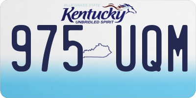 KY license plate 975UQM