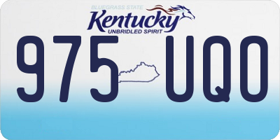 KY license plate 975UQO