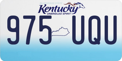 KY license plate 975UQU