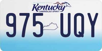 KY license plate 975UQY