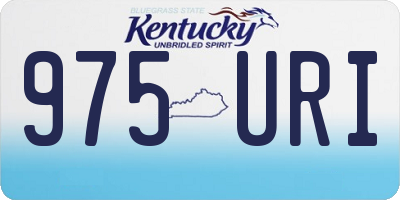 KY license plate 975URI