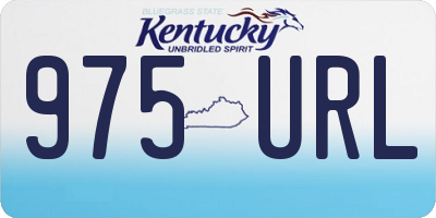 KY license plate 975URL