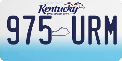 KY license plate 975URM