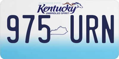 KY license plate 975URN