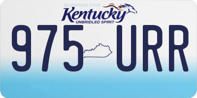 KY license plate 975URR