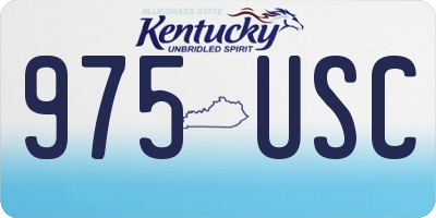 KY license plate 975USC